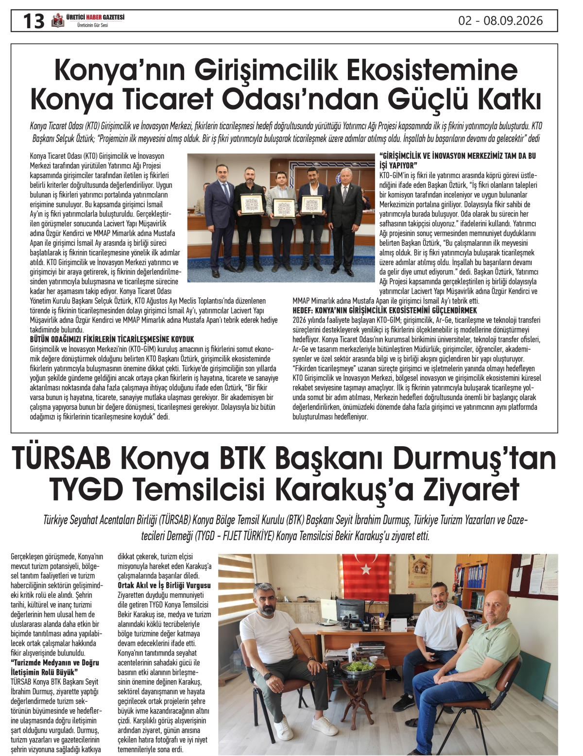 ÜRETİCİ  HABER  GAZETESİ  02.09.2026