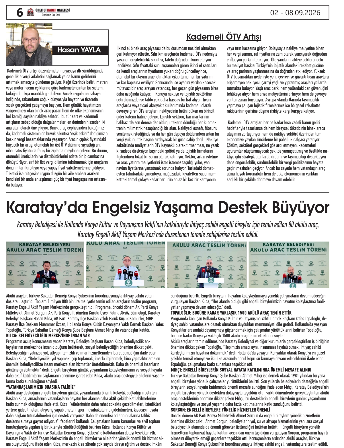 ÜRETİCİ  HABER  GAZETESİ  02.09.2026