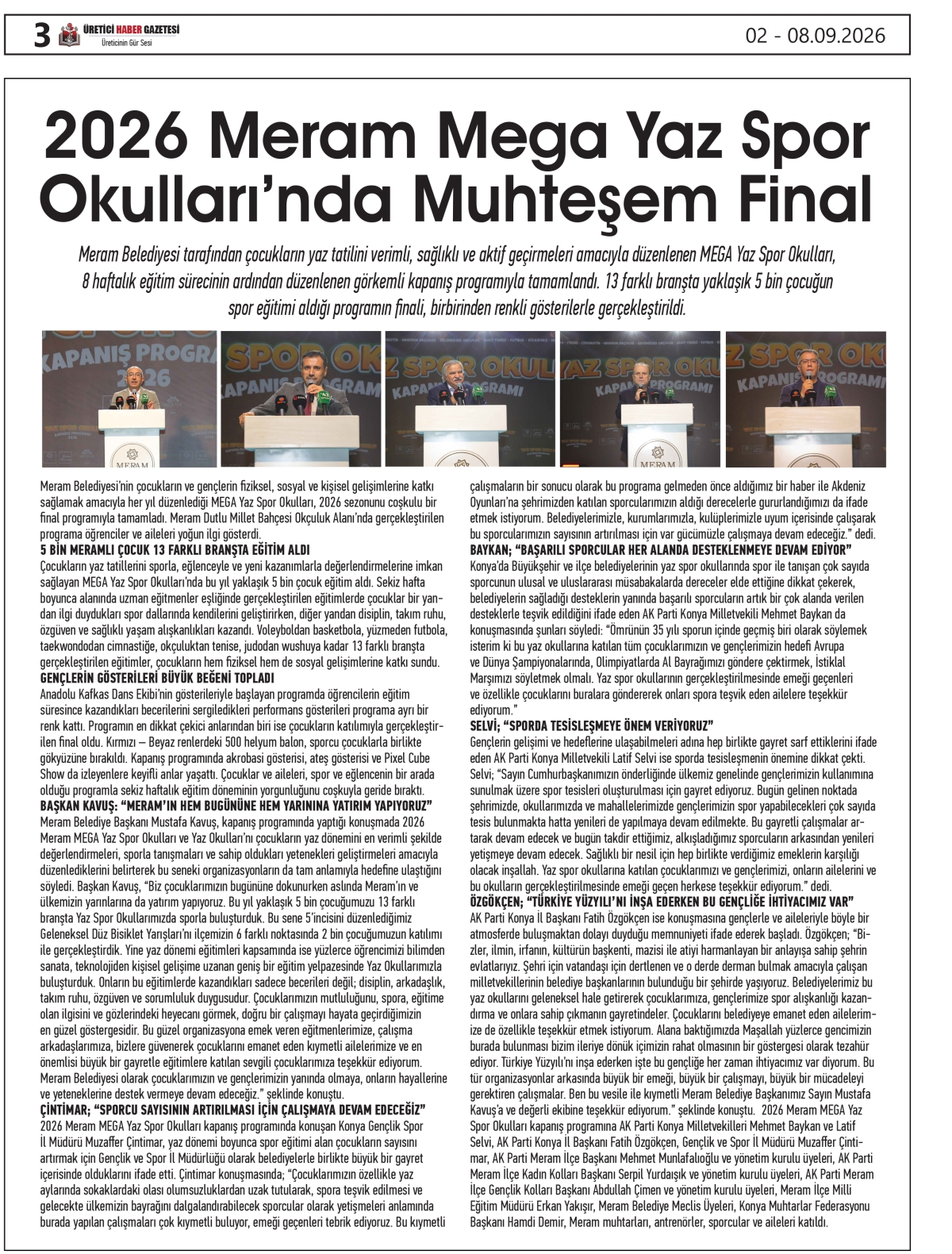 ÜRETİCİ  HABER  GAZETESİ  02.09.2026