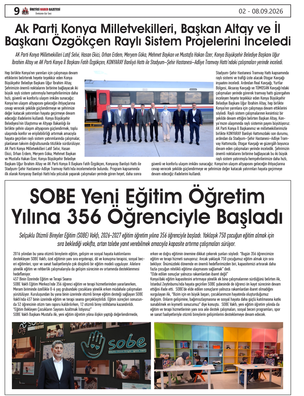 ÜRETİCİ  HABER  GAZETESİ  02.09.2026