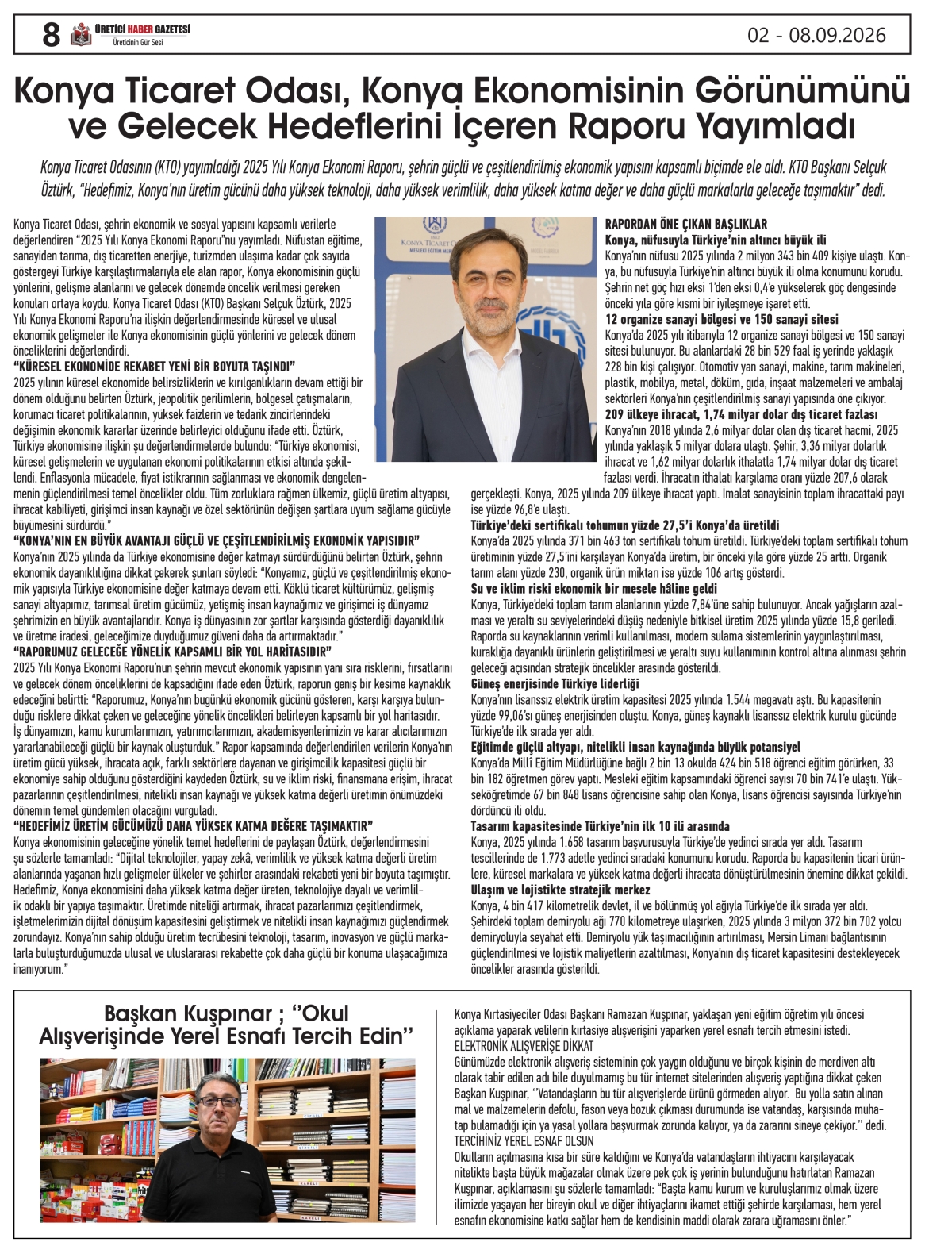 ÜRETİCİ  HABER  GAZETESİ  02.09.2026