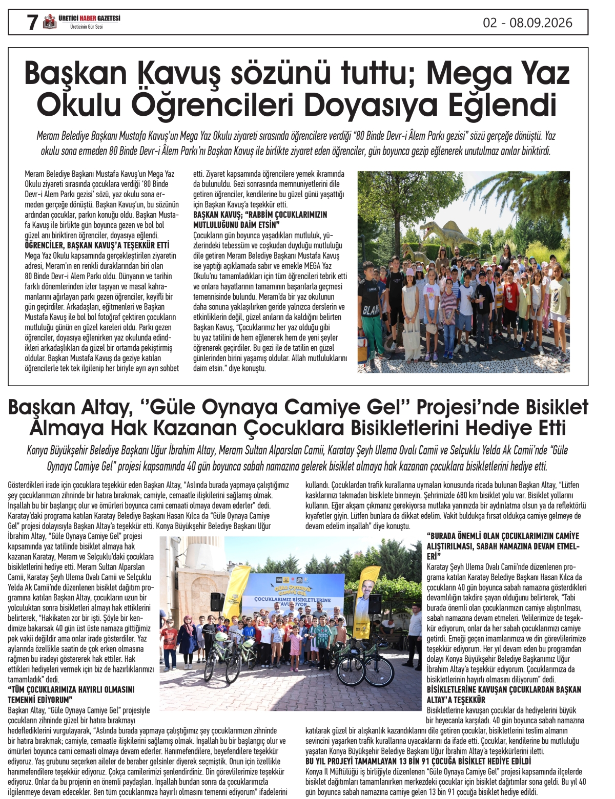 ÜRETİCİ  HABER  GAZETESİ  02.09.2026