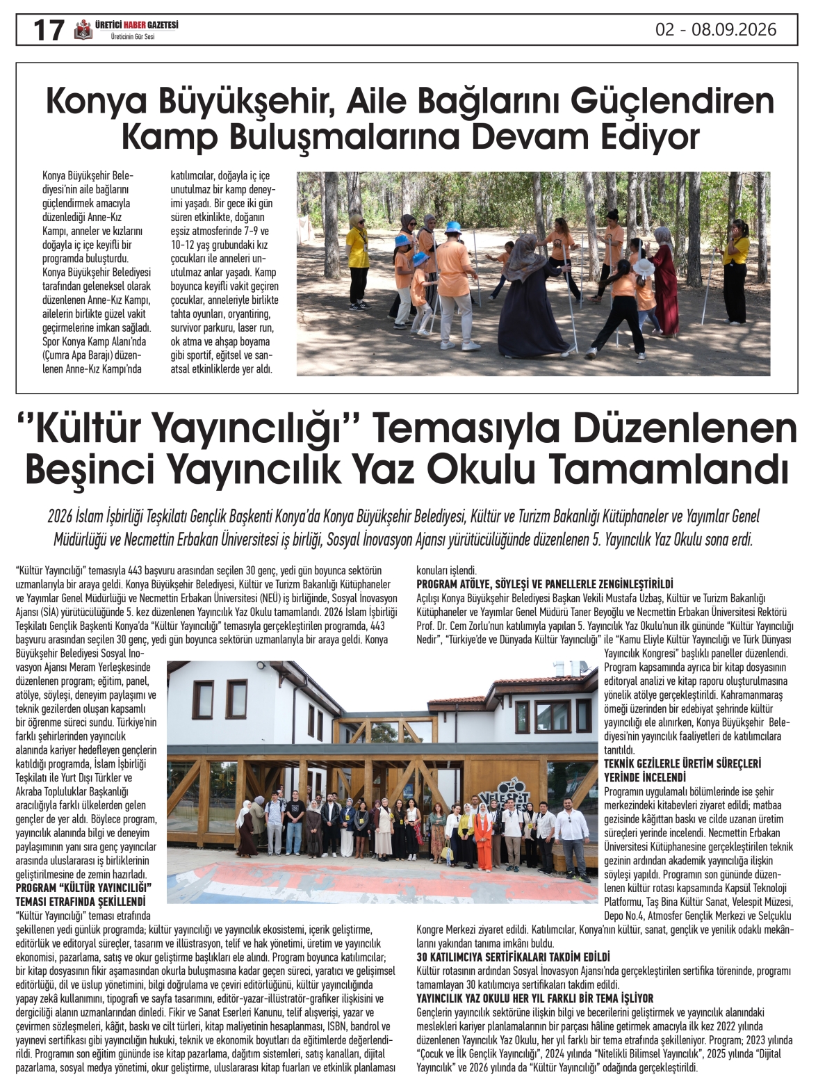 ÜRETİCİ  HABER  GAZETESİ  02.09.2026