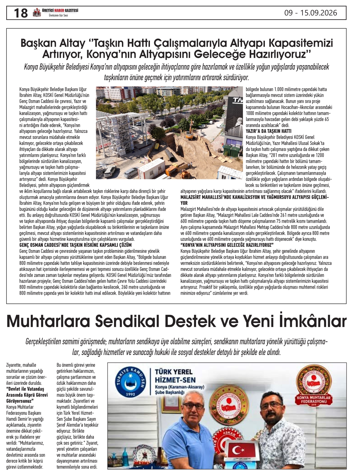 ÜRETİCİ HABER  GAZETESİ 09.09.2026