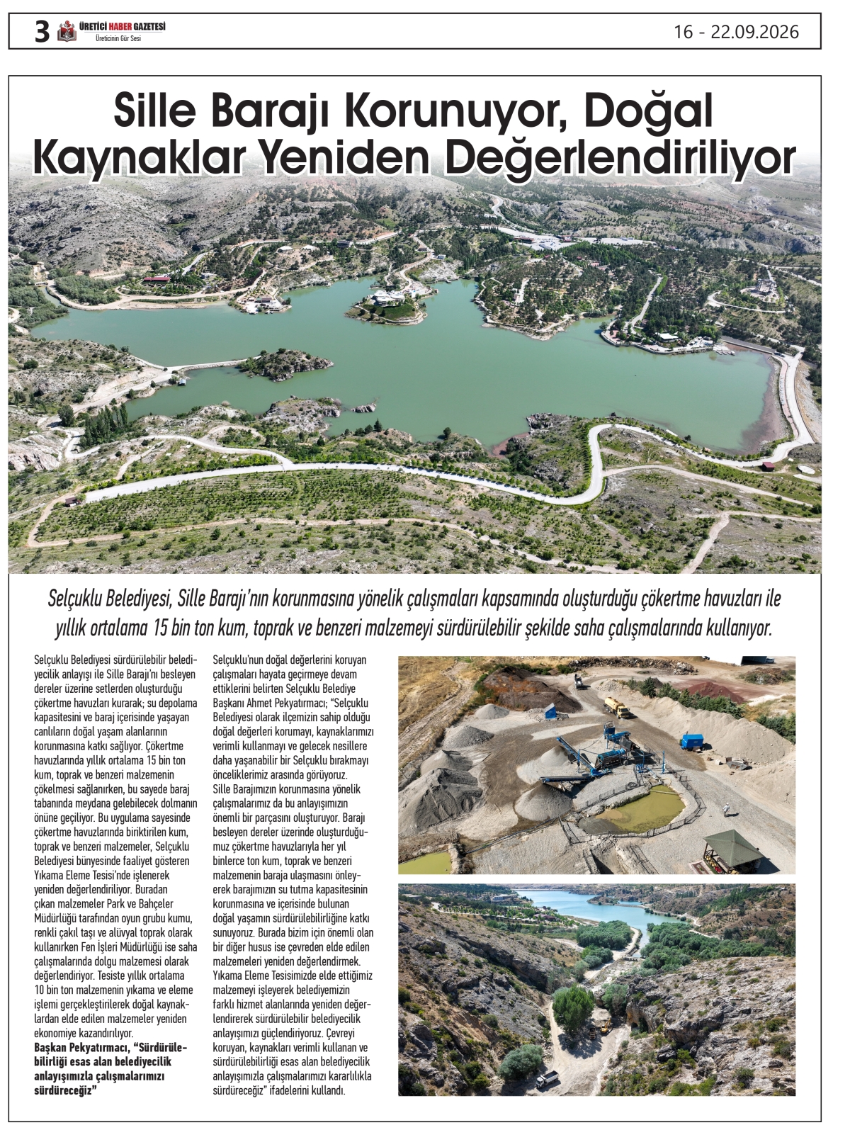 ÜRETİCİ  HABER GAZETESİ  16.09.2026