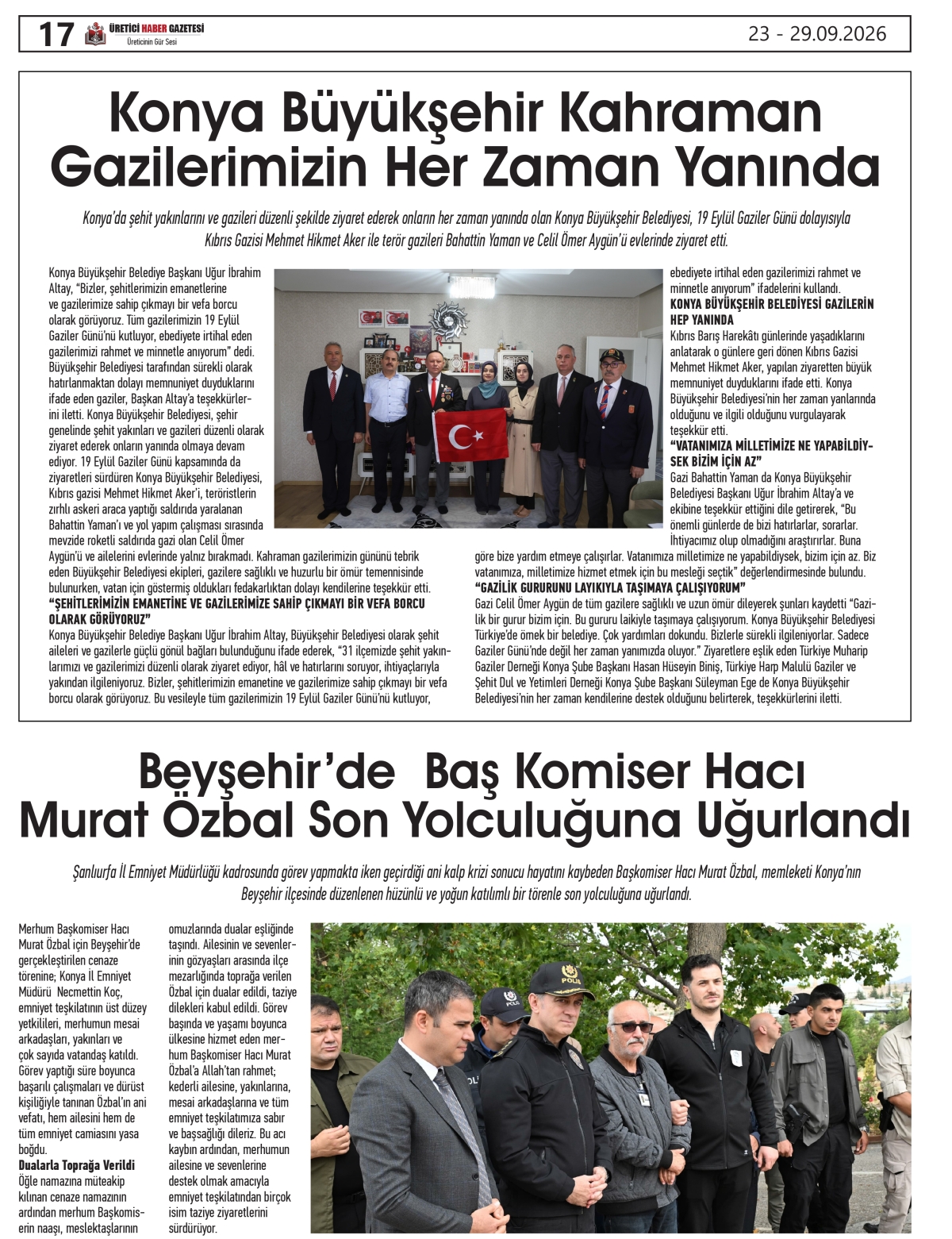 ÜRETİCİ  HABER  GAZETESİ  23.09.2026