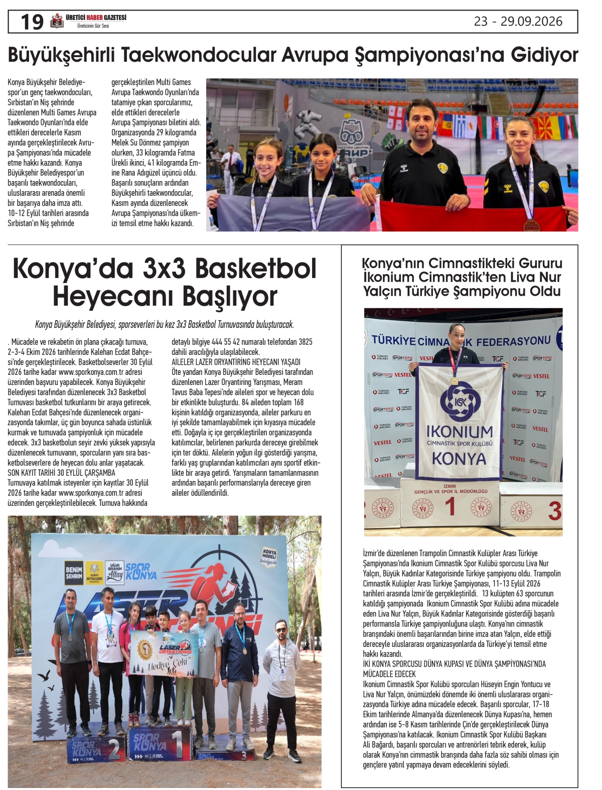 ÜRETİCİ  HABER  GAZETESİ  23.09.2026