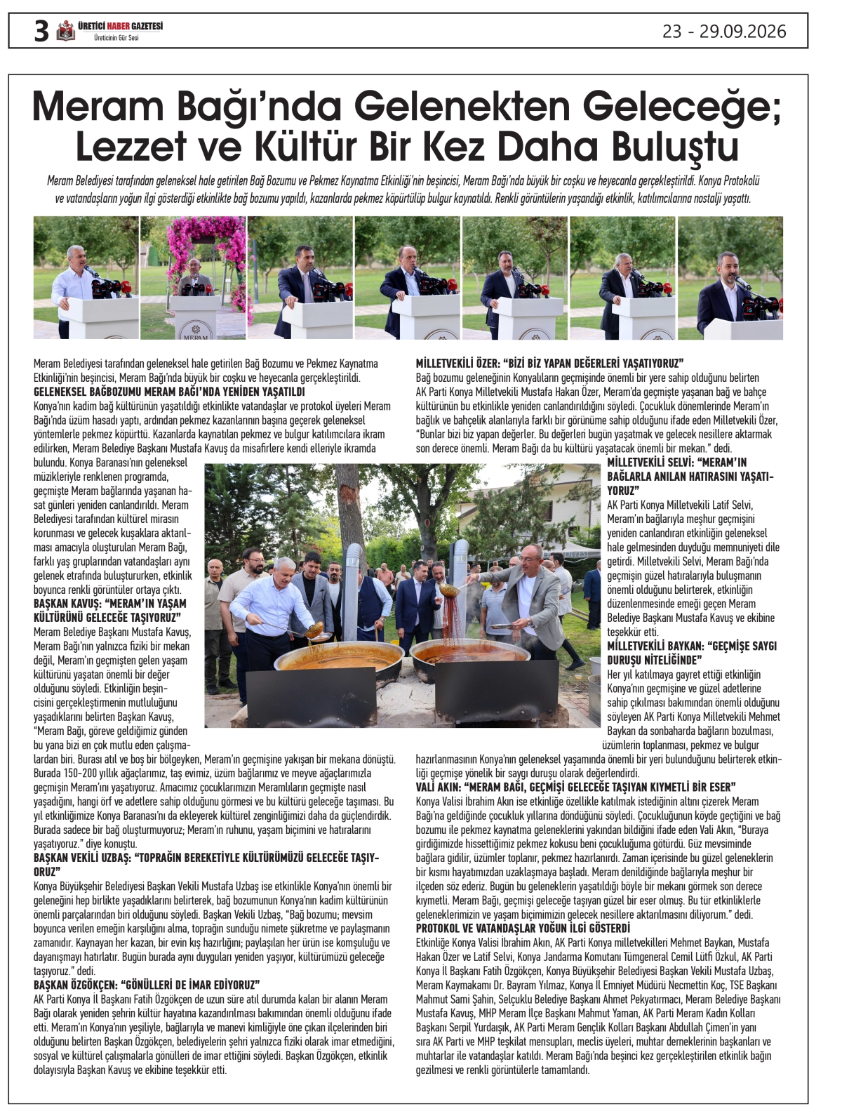 ÜRETİCİ  HABER  GAZETESİ  23.09.2026