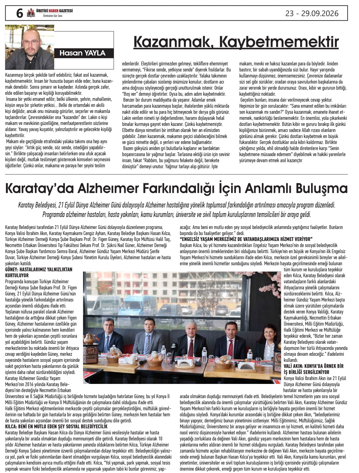 ÜRETİCİ  HABER  GAZETESİ  23.09.2026