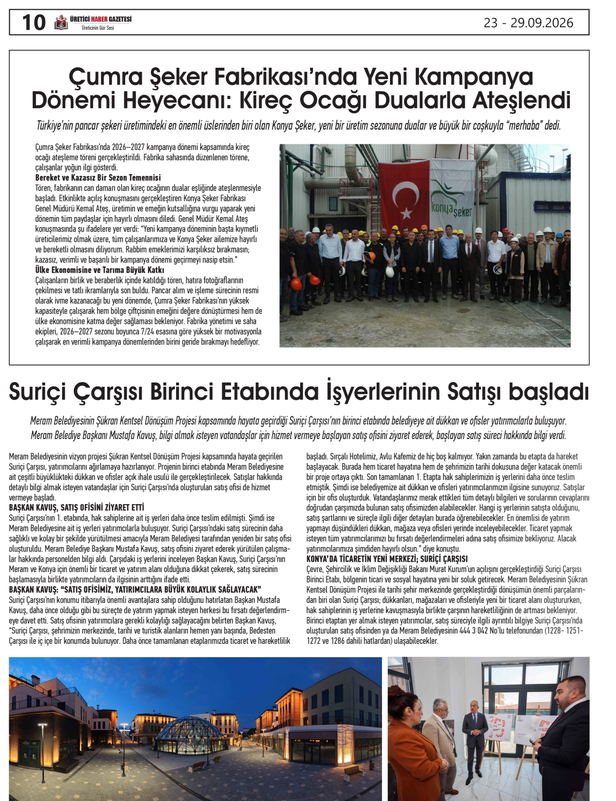 ÜRETİCİ  HABER  GAZETESİ  23.09.2026