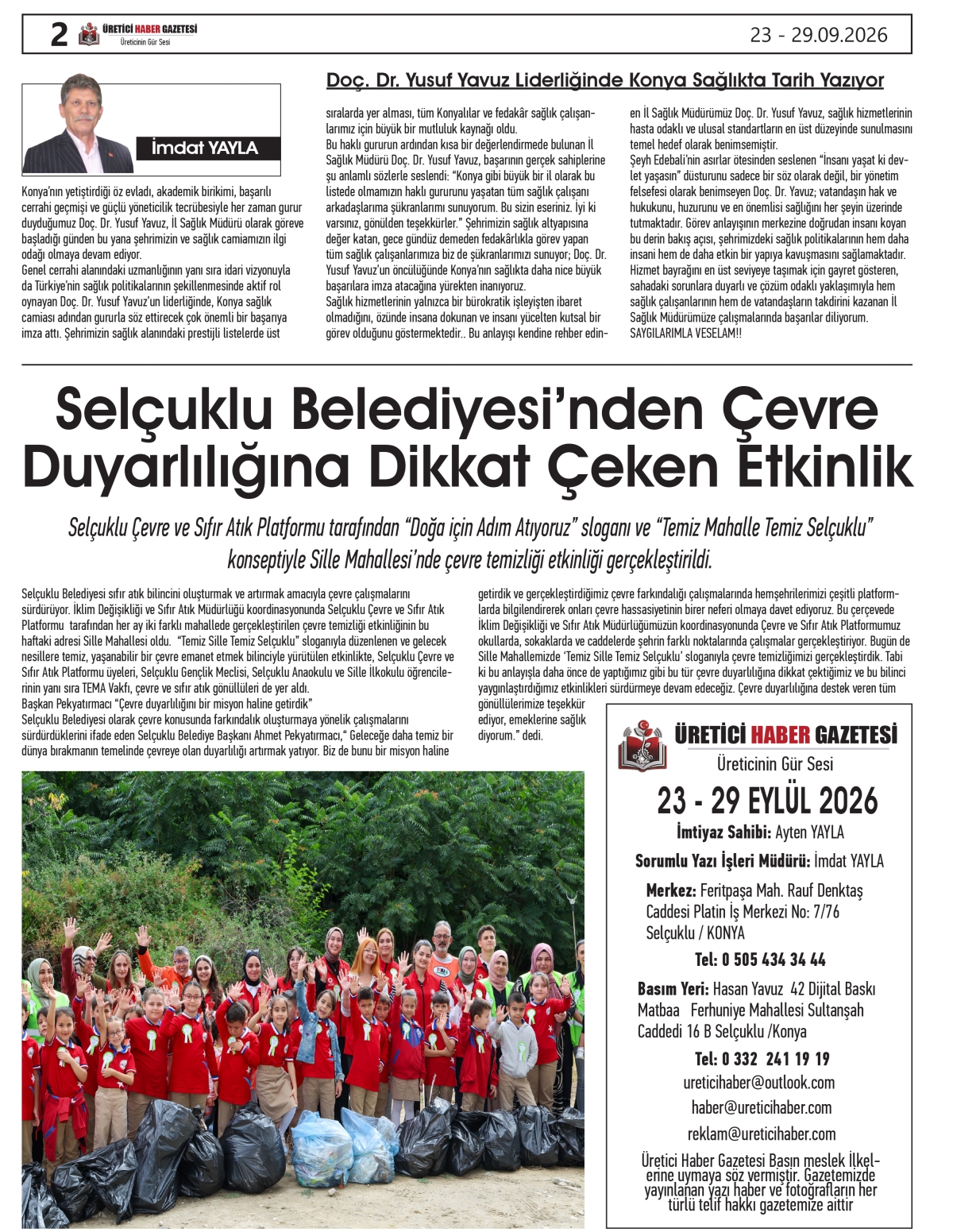 ÜRETİCİ  HABER  GAZETESİ  23.09.2026