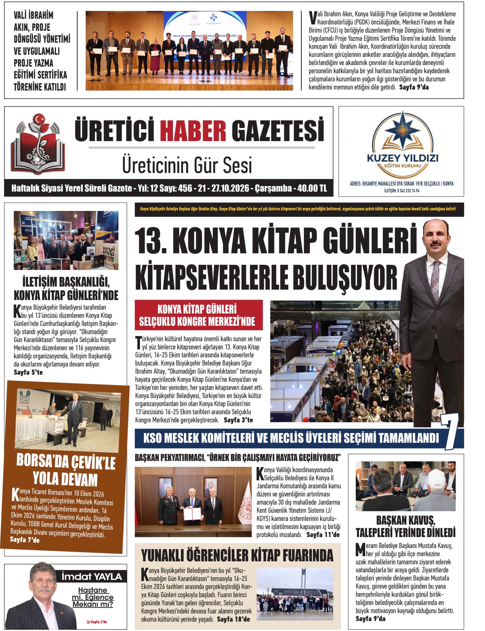 ÜRETİCİ  HABER GAZETESİ          21.10.2026