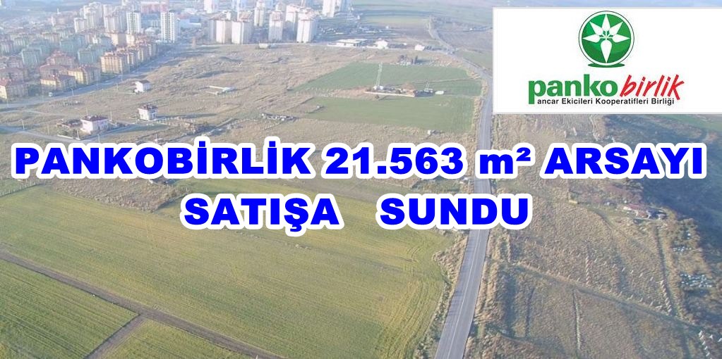PANKOBİRLİK 21.563 m² arsayı satacak
