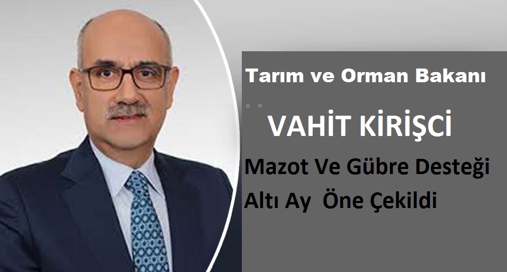 Mazot ve gübre desteği öne çekildi