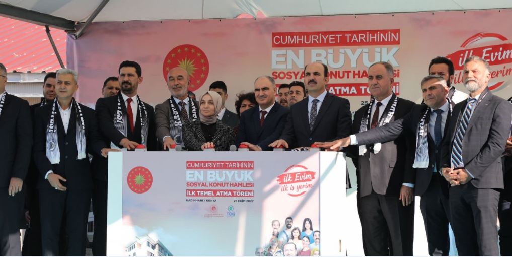 Sosyal Konut  projesinde Konya'da ilk temel  atıldı