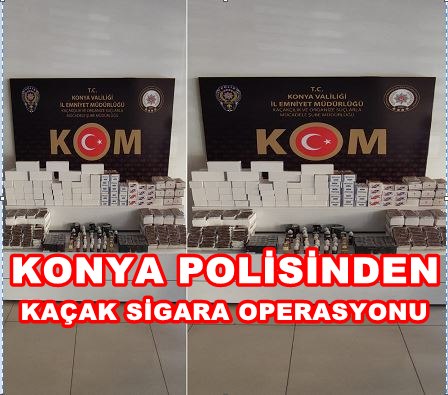 Konya Polisinden Kaçak Sigara Operasyonu 