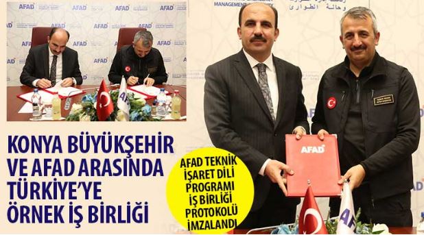Konya Büyükşehir ve AFAD Arasında Türkiye’ye Örnek İş Birliği