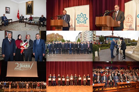  Konya’da  24 Kasım Öğretmenler Günü, ilimizde çeşitli etkinliklerle kutlandı.