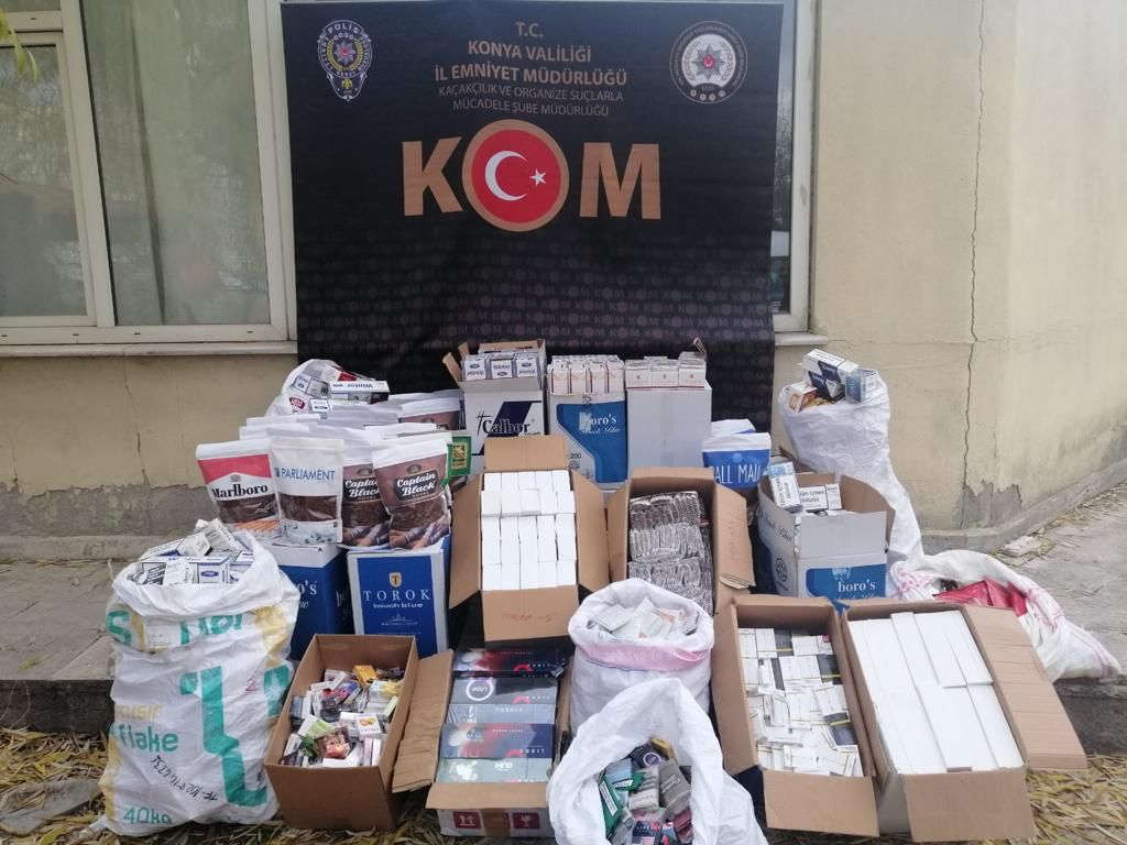 Konya Polisi Kaçakçılık Operasyonlarını Sürdürüyor