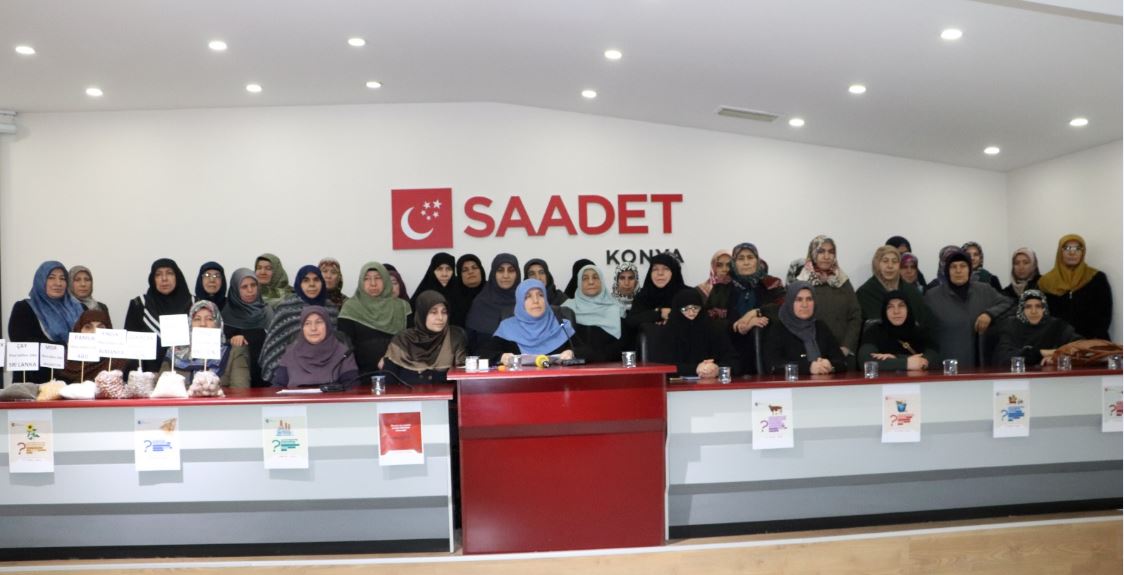 Saadet Partisi Konya Kadın Kolları Yerli Malı Haftasına Dikkat Çekti