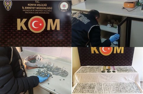 Konya’da Tarihi Eser Kaçakçılarına  Operasyon 