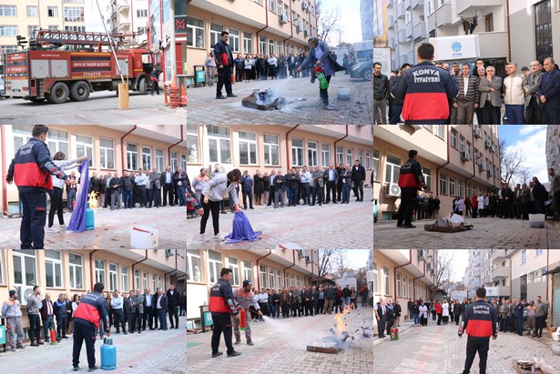 Beyşehir Belediyesi’inde Yangın Tatbikatı