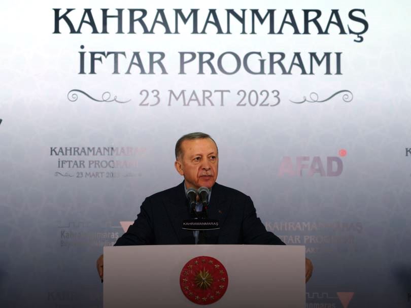 Cumhurbaşkanı Erdoğan, Kahramanmaraş‘ta  depremzede ailelerle iftar programında buluştu