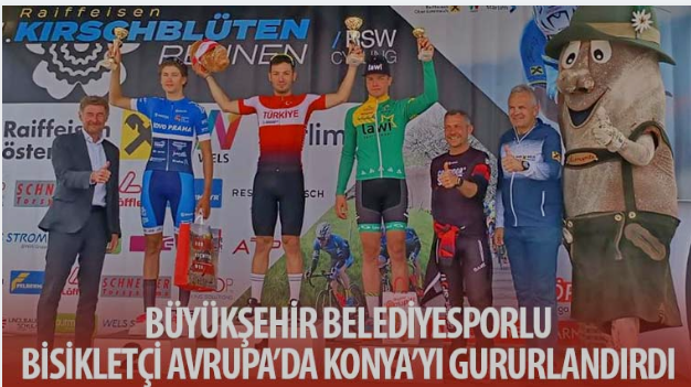 Büyükşehir Belediyesporlu Bisikletçi Avrupa’da Konya’yı Gururlandırdı