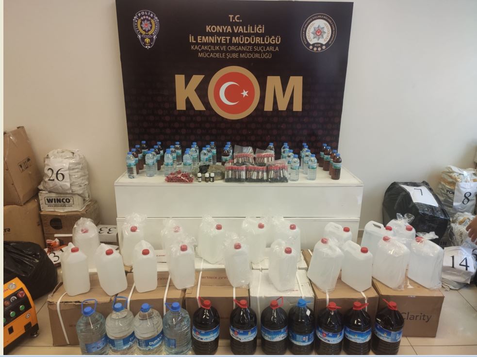 Konya Polisinden Sahte İçki Operasyonu 