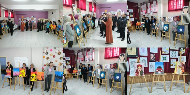 Cemal Karacan Anadolu Lisesi'nden Yıl Sonu Karma Resim Sergisi