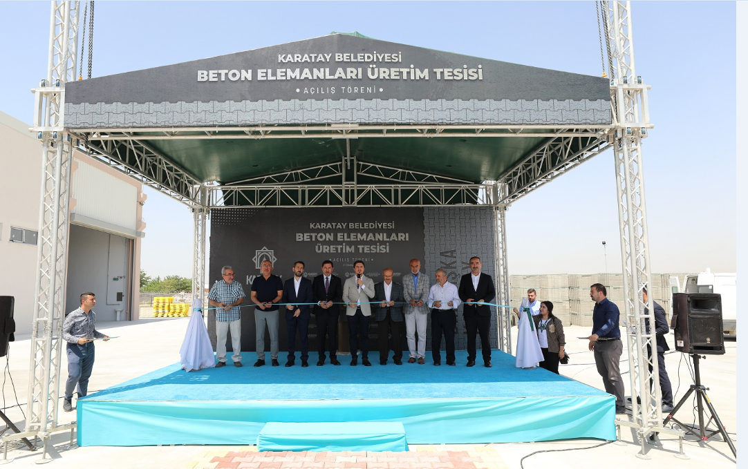 Karatay Belediyesi Beton Elemanları Üretim Tesisi Açıldı