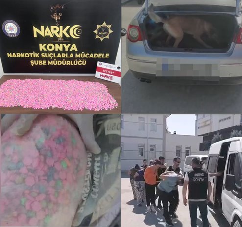 Konya’da Uyuşturucu Operasyonu: 5 Tutuklu