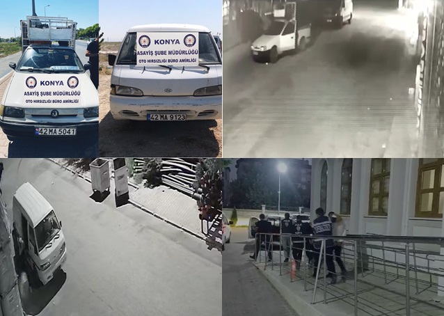 Çaldığı Araçlarla Hırsızlık Yapan Şüpheliler Konya Polisinde  Kaçamadı