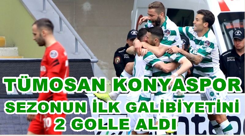 Konyaspor sezonun ilk galibiyeti 2 golle geldi