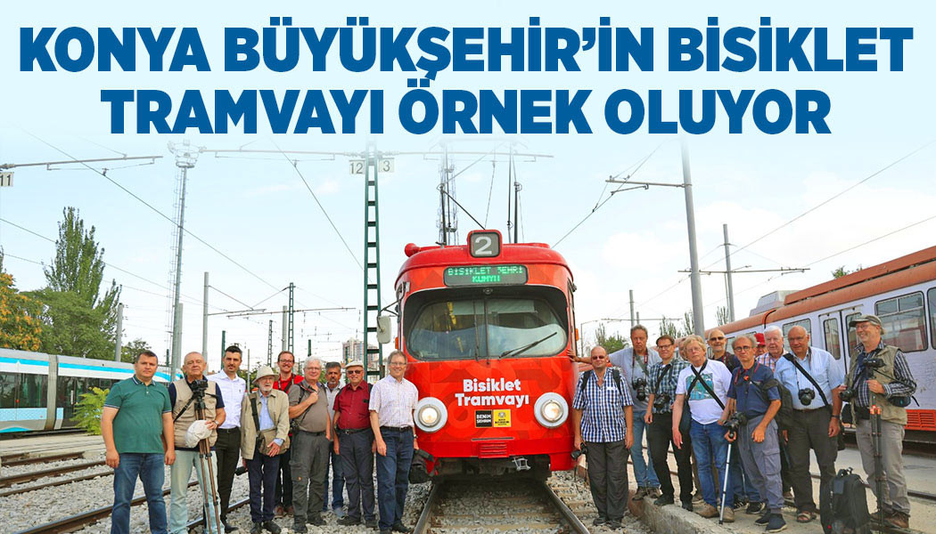 Konya Büyükşehir’in Bisiklet Tramvayı Örnek Oluyor