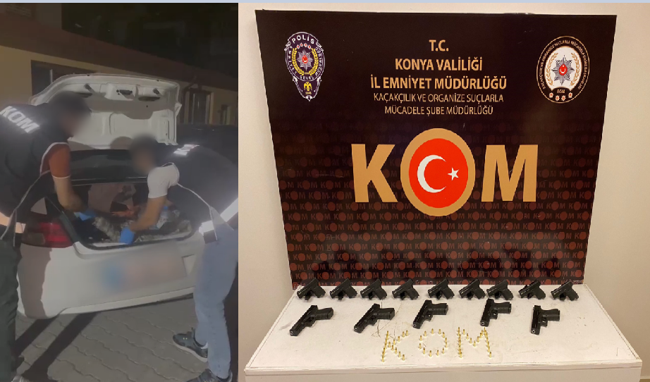 Konya'da Silah Kaçakçılarına Şok Operasyon