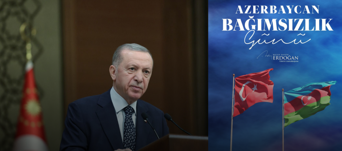 Cumhurbaşkanı Erdoğan, Azerbaycan’ın bağımsızlık gününü kutladı