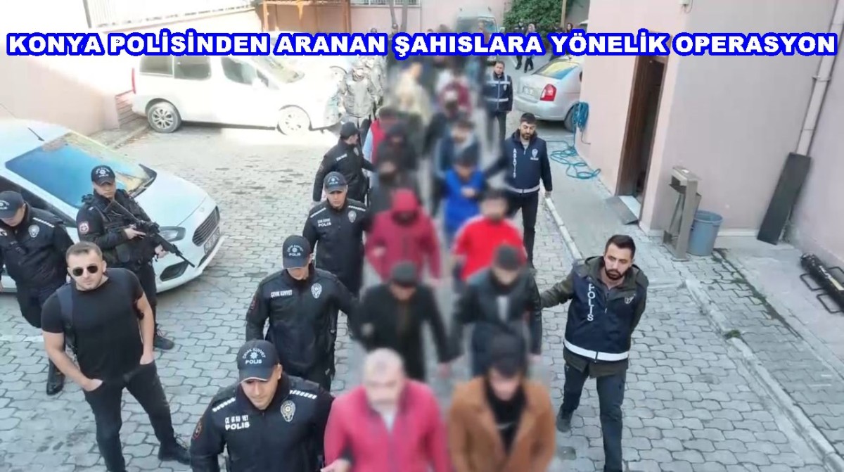 Konya Polisi  Aranan 93 Şahsı Yakaladı 