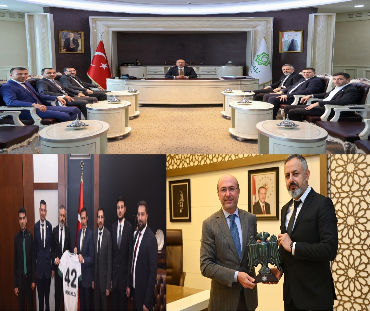 Konyaspor Başkanı Ömer Korkmaz Meram Karatay Selçuklu  İlçe Belediye Başkanlarını Ziyaret Etti