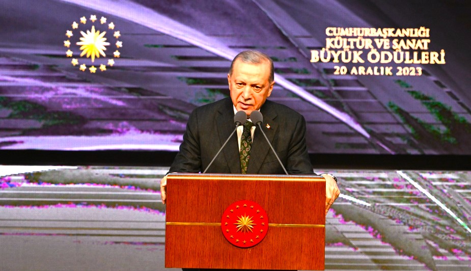 Cumhurbaşkanı Erdoğan, Cumhurbaşkanlığı Kültür Sanat Büyük Ödülleri Töreni’nde