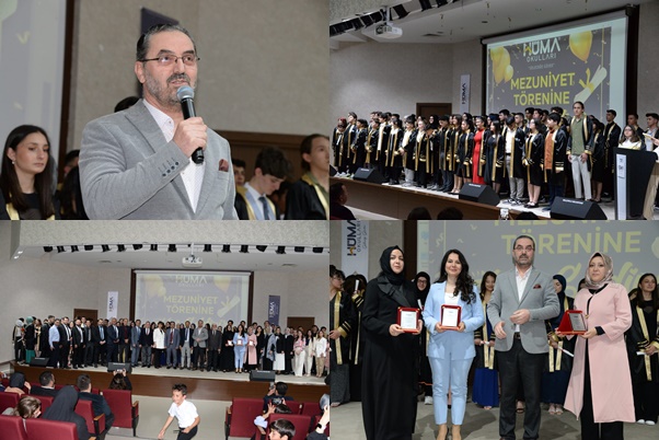 Hüma Okullarında Mezuniyet Coşkusu