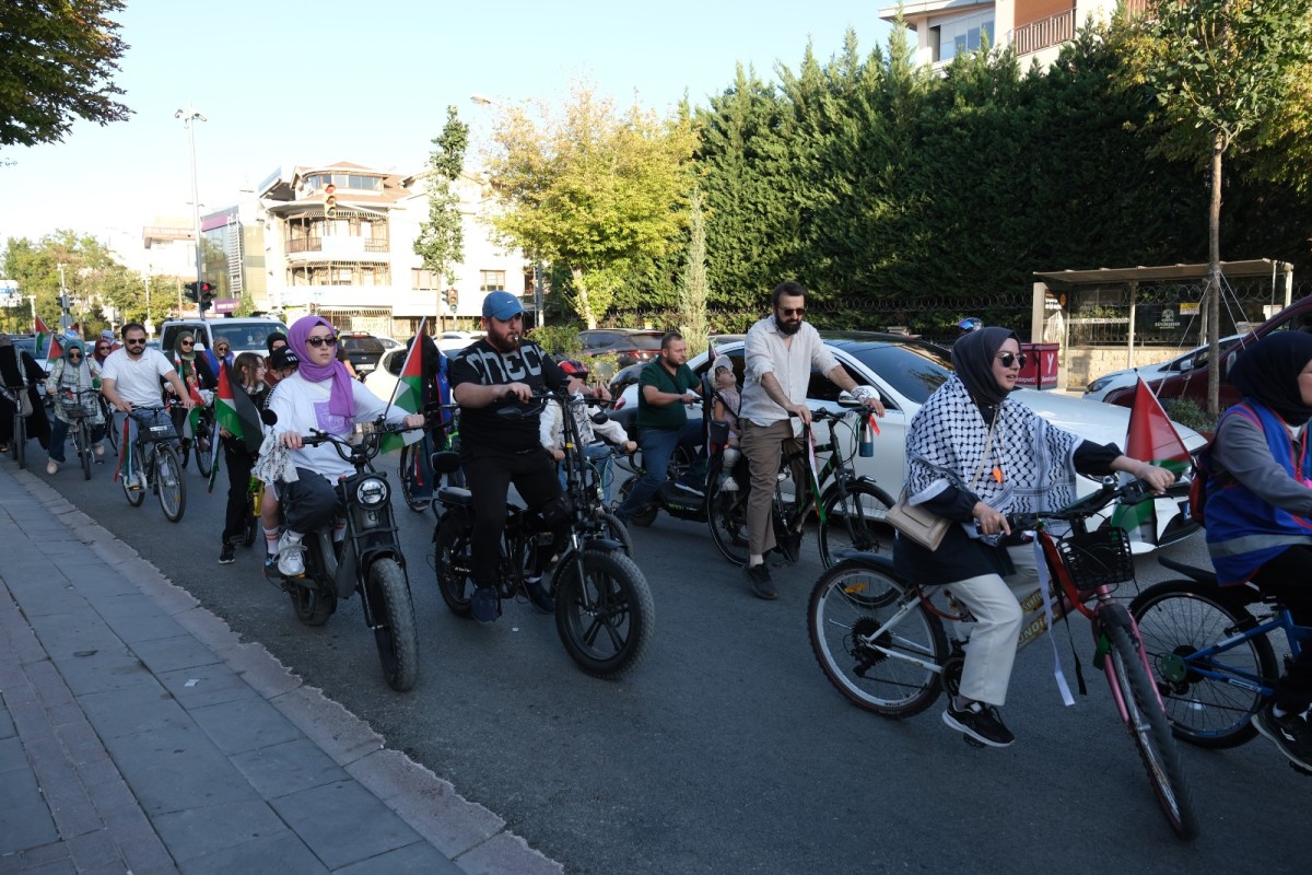 Kudüs Çalışma Grubu’ndan “Gazze İçin Durma, Açlık İçin Pedalla” Eylemi