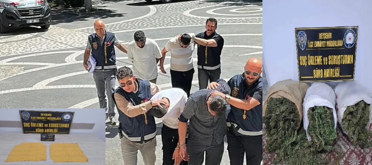 Konya ve Beyşehir’de Dev Uyuşturucu Operasyonu: 4 Tutuklama