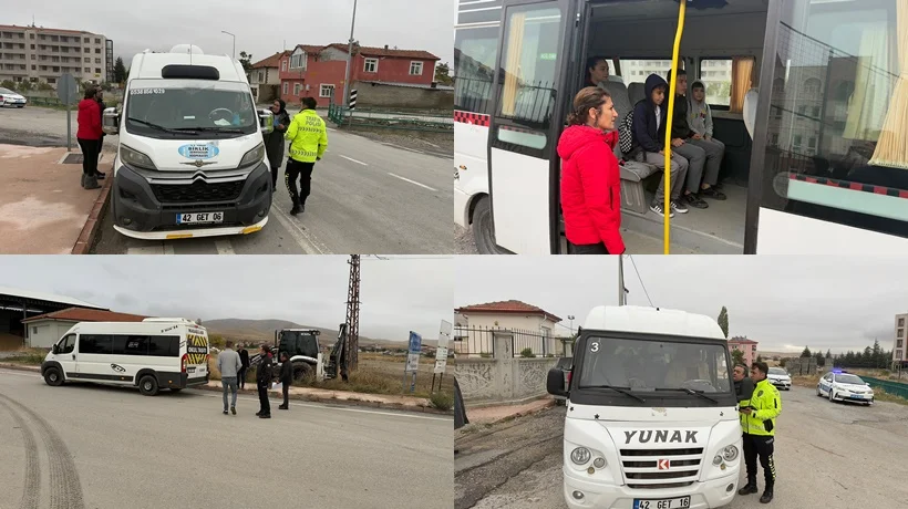 Yunak’ta Öğrenci Servislerine Sıkı Denetim