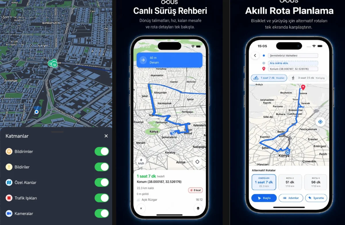 Konya Büyükşehir’in Akıllı Bisiklet Ulaşım Sistemi “ABUS” Artık Mobilde