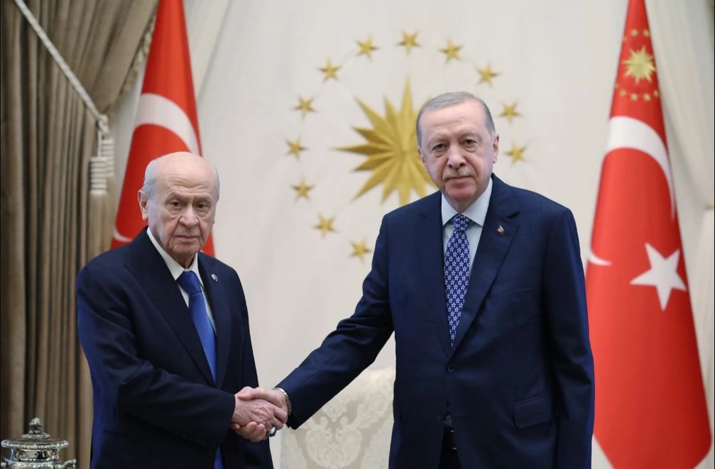 Cumhurbaşkanı Erdoğan, MHP Genel Başkanı Bahçeli’yi Külliye'de Kabul etti