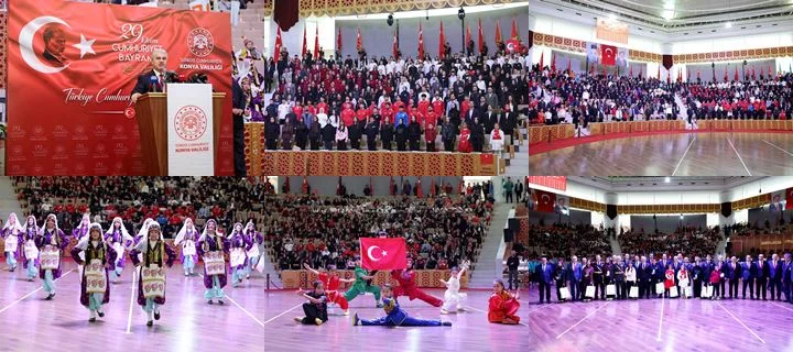 Konya'da 29 Ekim Cumhuriyet Bayramı Kutlama Programı Düzenlendi