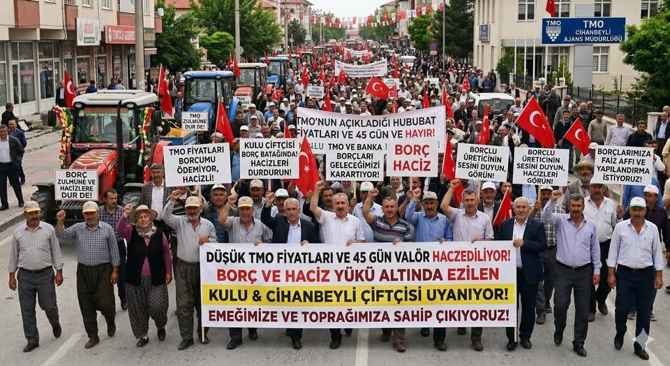 Konya'da Çiftçiler Ayakta