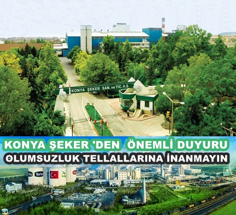 Konya Şeker ‘den Kamuoyuna Önemli  Duyuru 