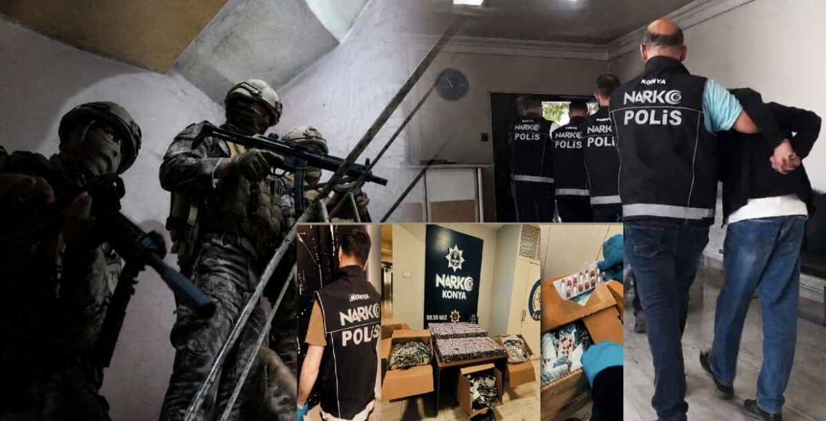 Konya’da Zehir Tacirlerine Ağır Darbe: 6 Tutuklama